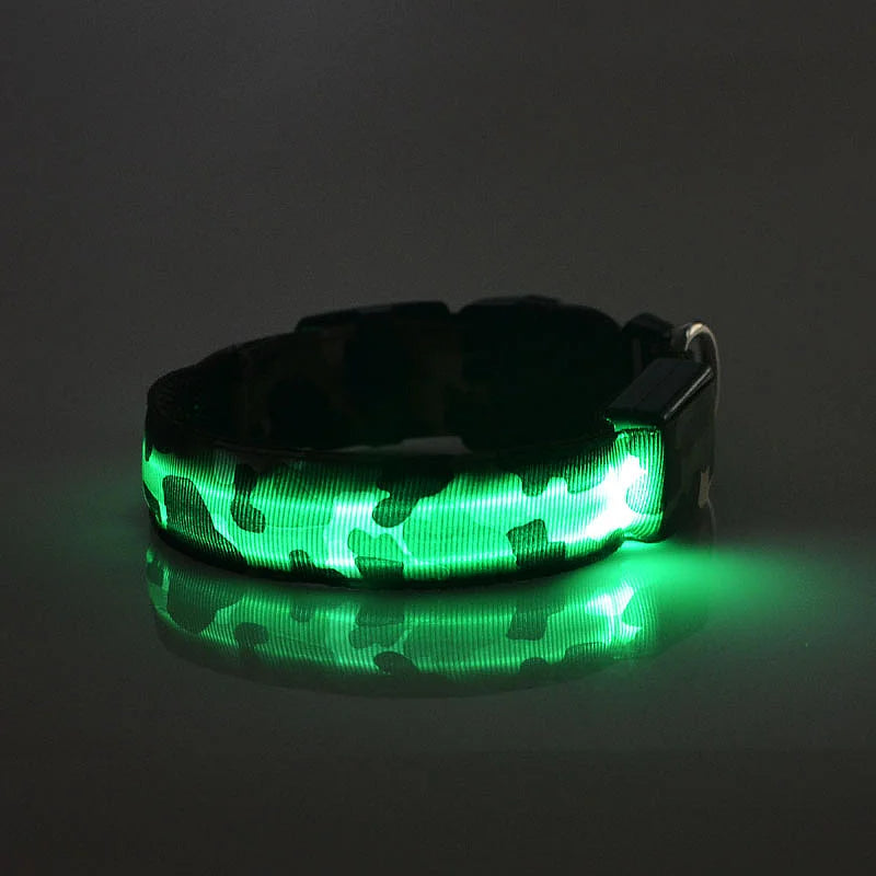 Camouflage LED Dog Collar